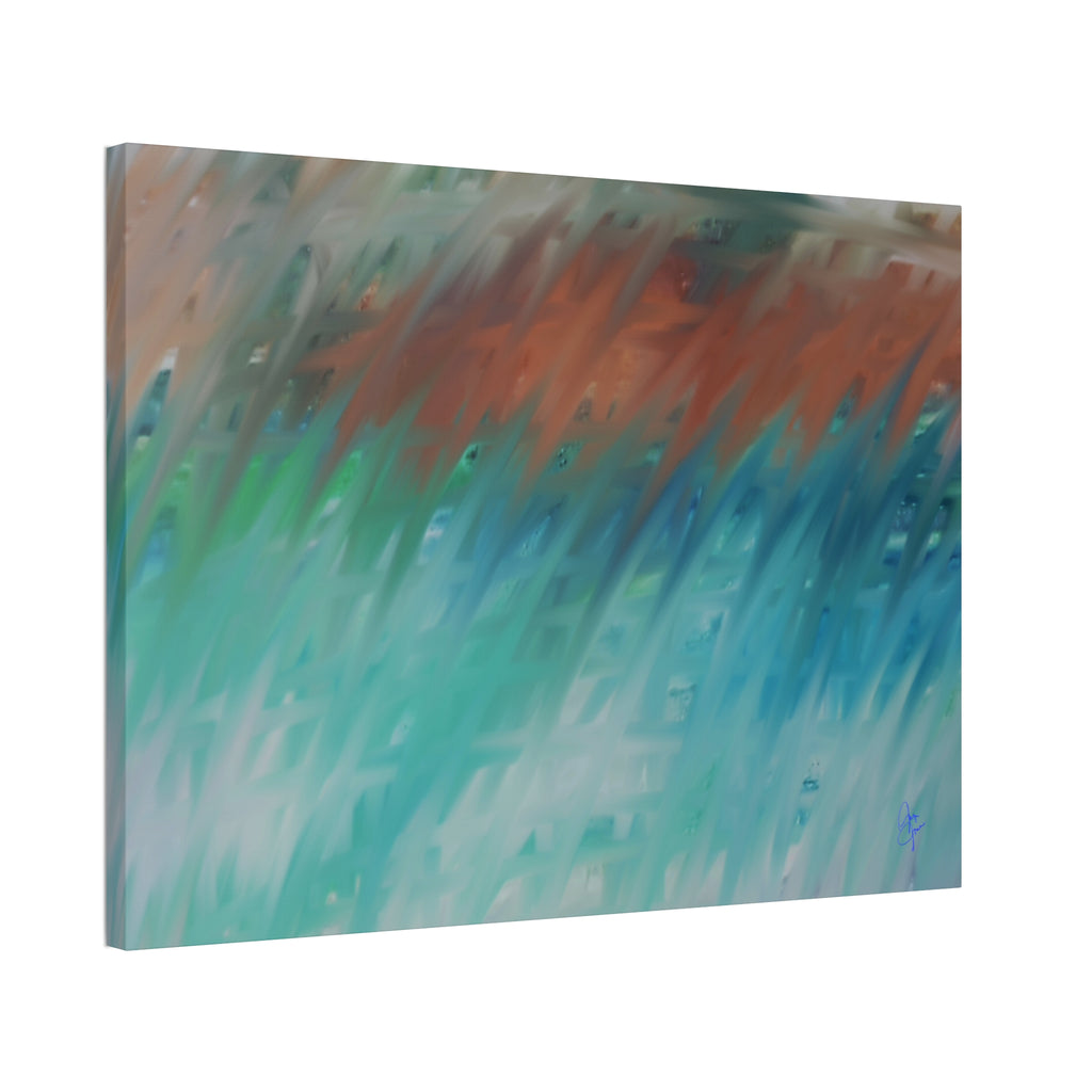 Ocean Breeze Abstract Canvas - Stretched 1.5" Wall Art
