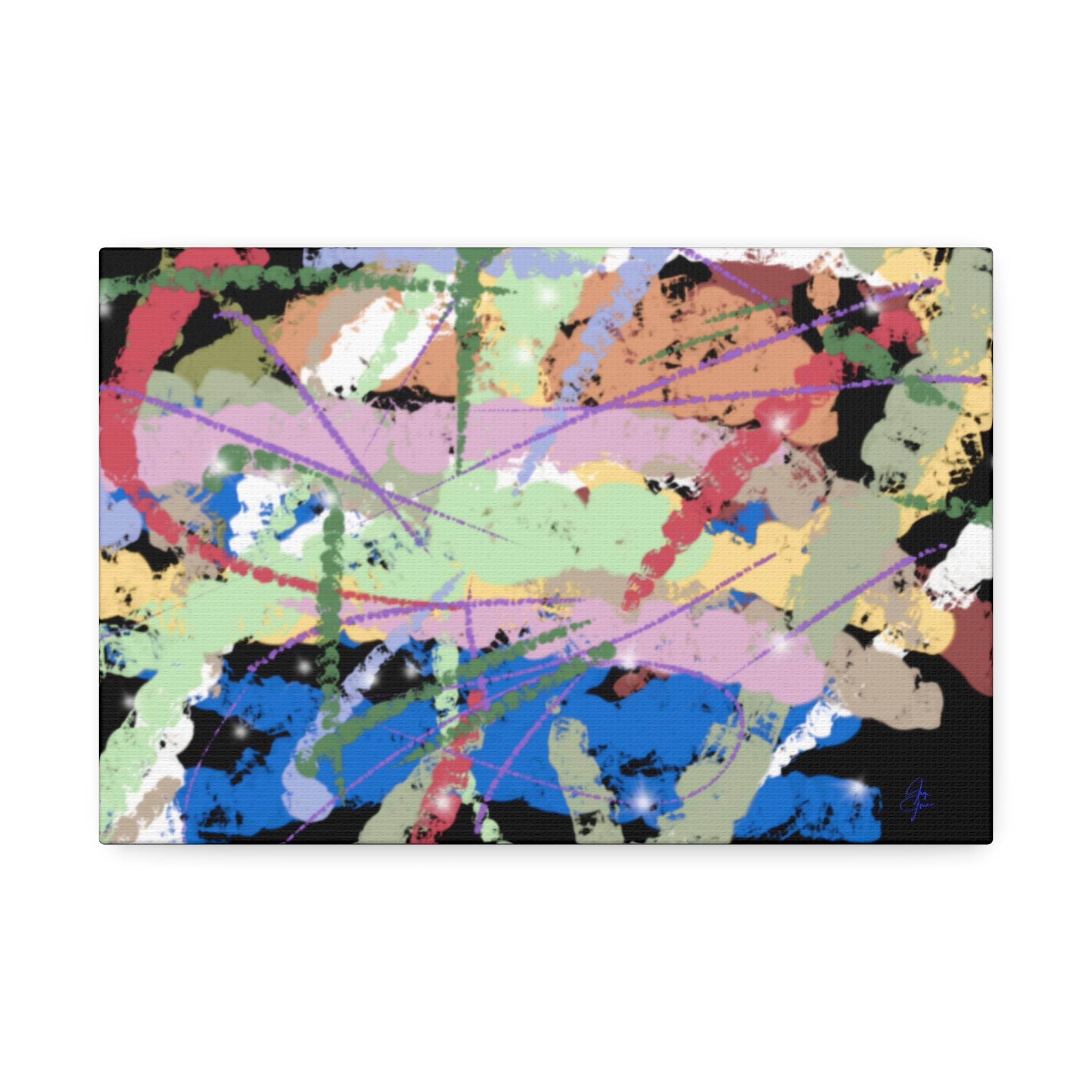 Abstract Color Splash Canvas Print — Vibrant Modern Wall Art (Stretched 1.5")