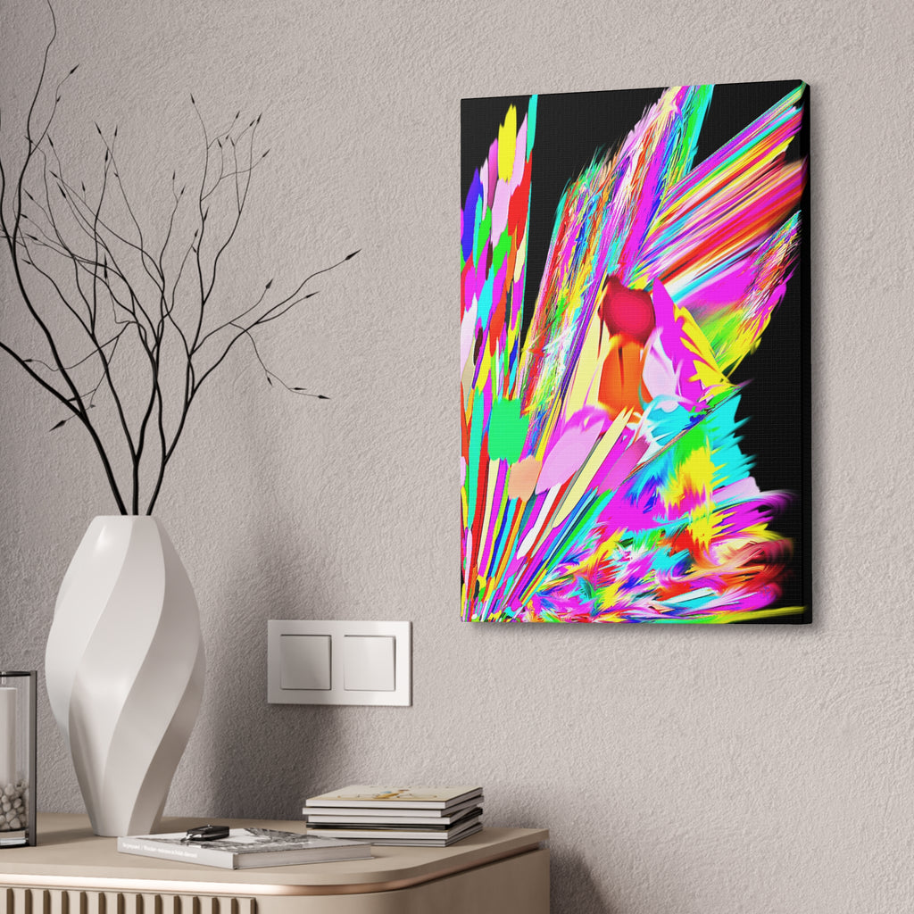 Abstract Neon Burst Canvas Print — Vibrant Pop Art Wall Decor