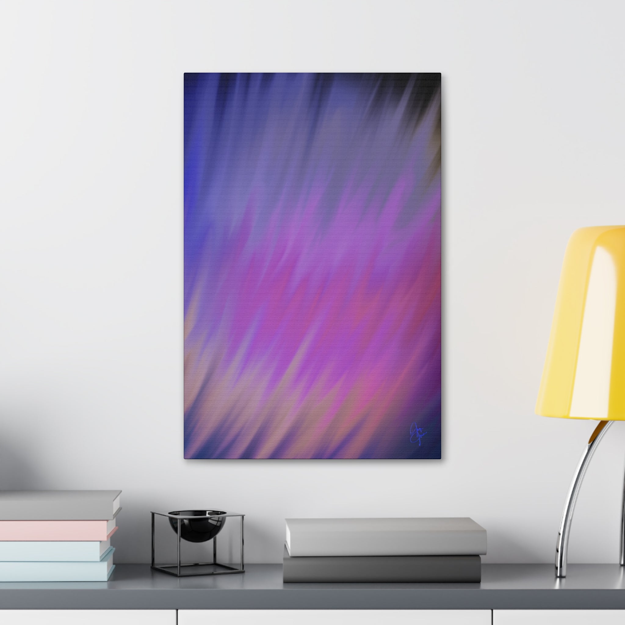 Abstract Purple Gradient Canvas Wall Art — Stretched 1.5"