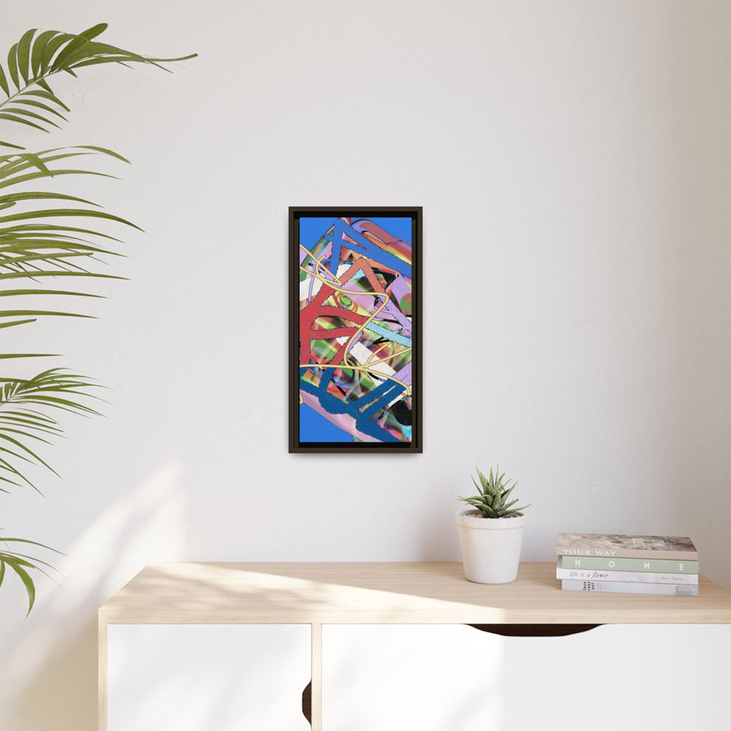 Abstract Multi‑Color Framed Canvas Art – Vibrant Modern Wall Decor