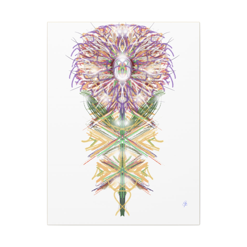 Floral Mandala Canvas Art — Stretched 1.5" Wall Decor