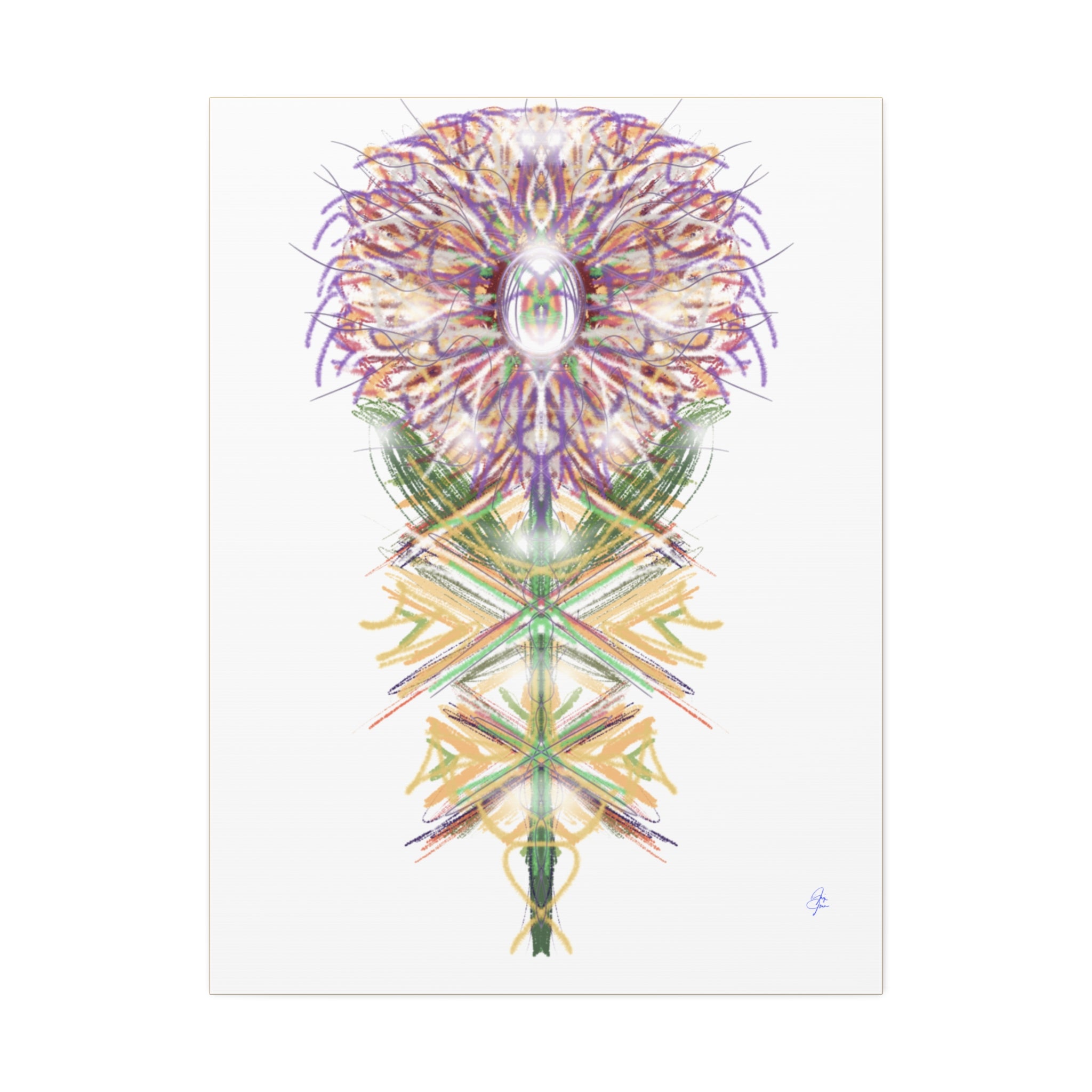 Floral Mandala Canvas Art — Stretched 1.5" Wall Decor