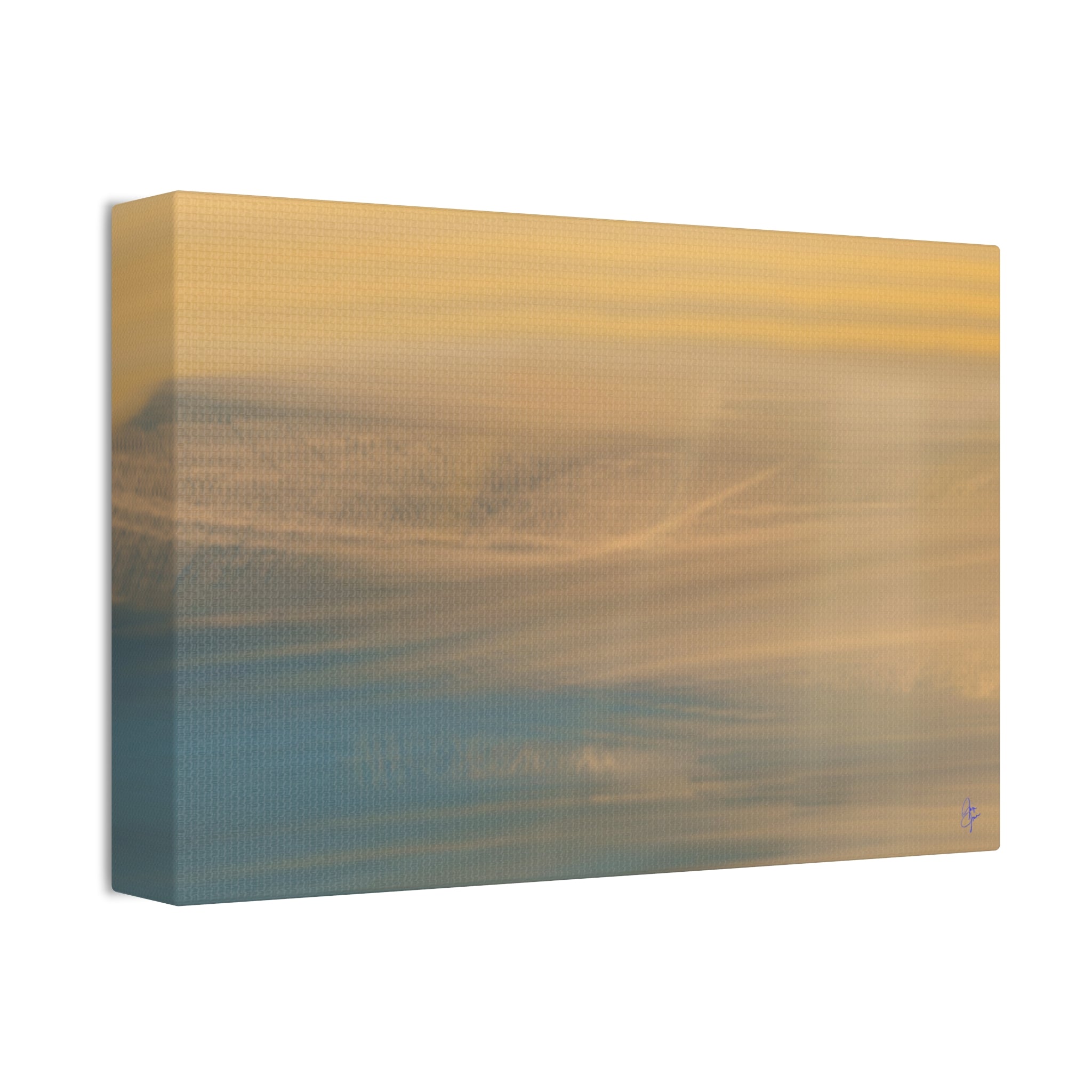 Sunset Blur Abstract Canvas Print – Warm Coastal Wall Art