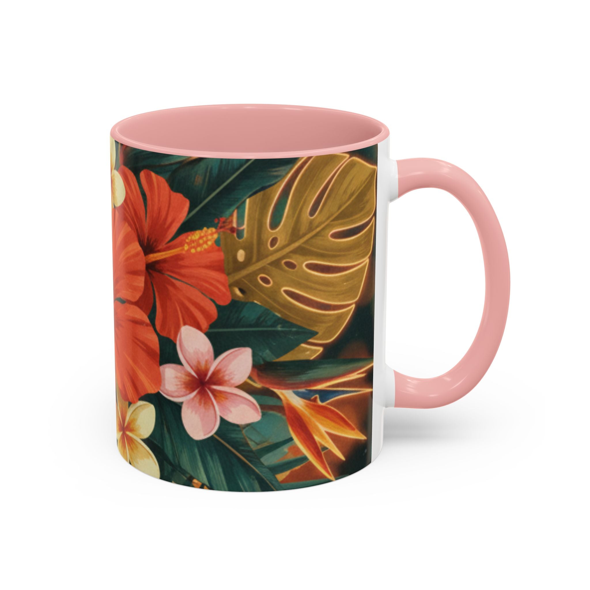 Hibiscus Tropical Coffee Mug — Floral Island Accent Mug (11/15 oz)