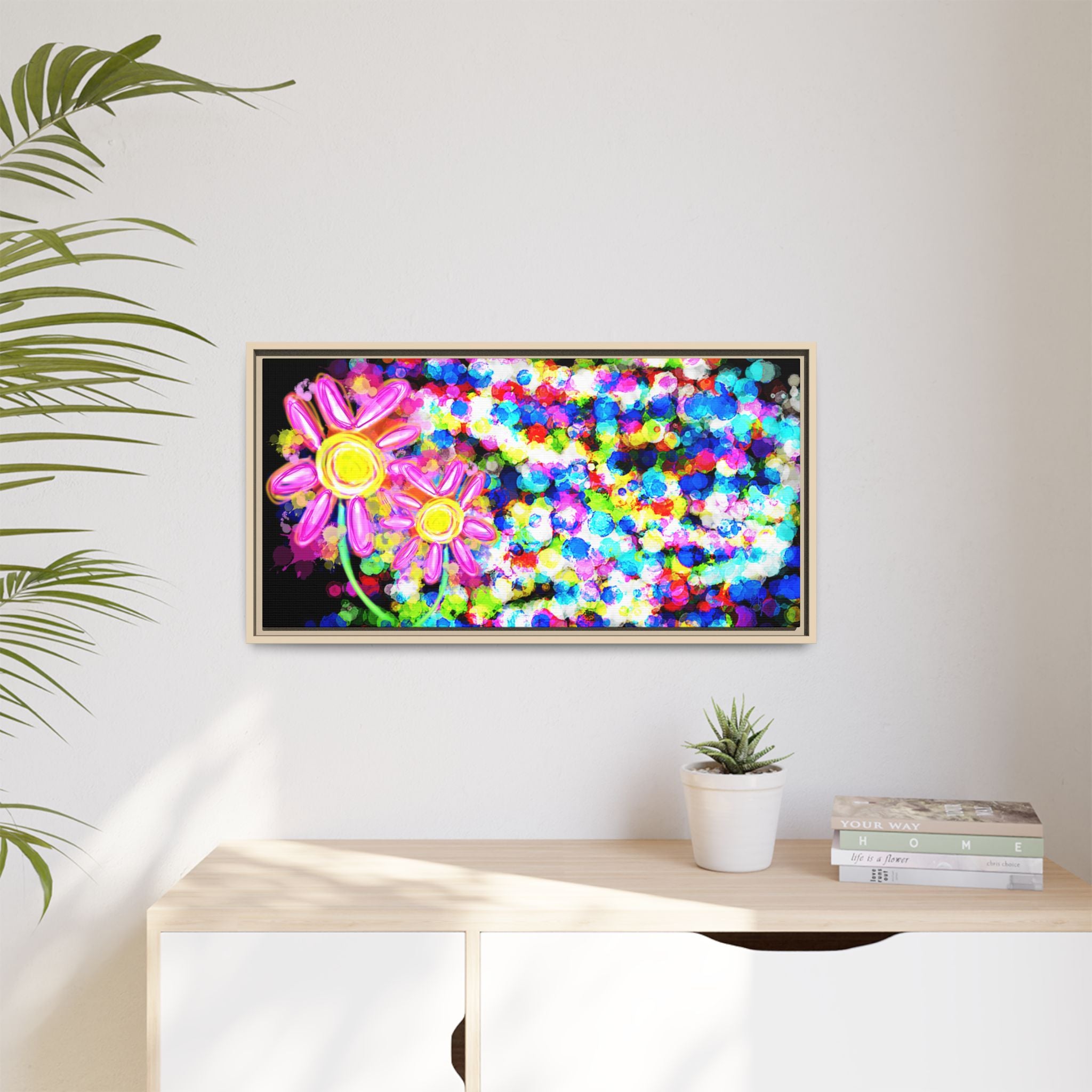 Playful Color Matte Canvas Framed Wall Art