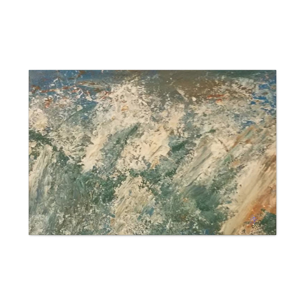 Abstract Ocean Wave Canvas Print — Matte Stretched 1.25"