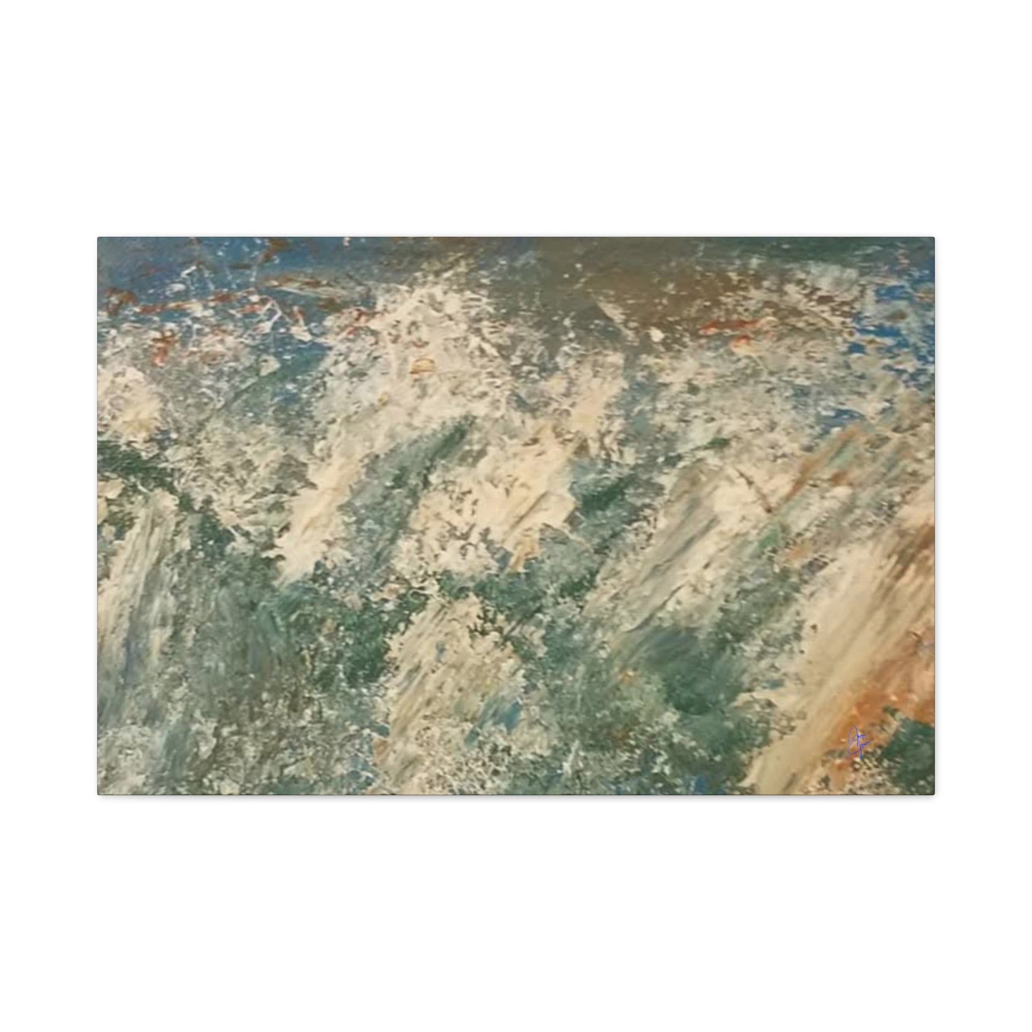 Abstract Ocean Wave Canvas Print — Matte Stretched 1.25"