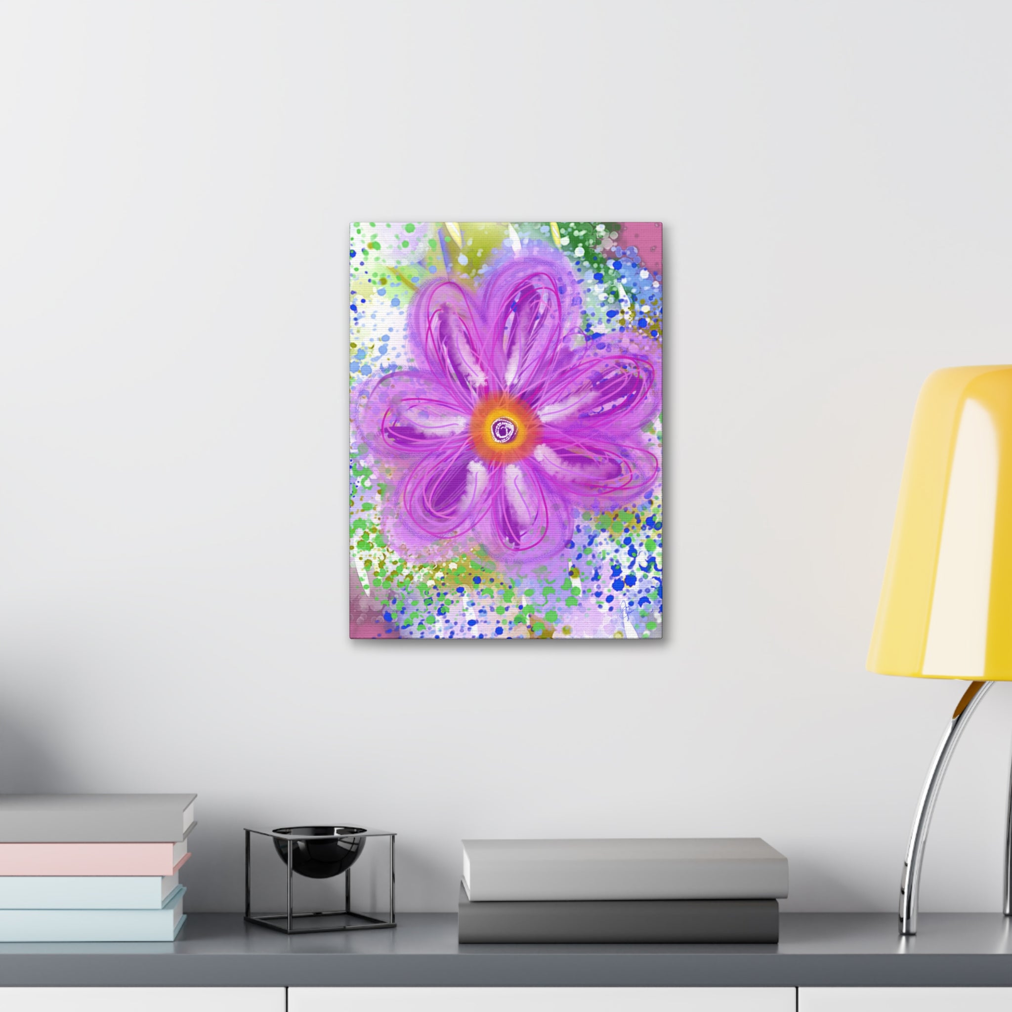 Purple Bloom Floral Canvas - Stretched 1.5" Wall Art