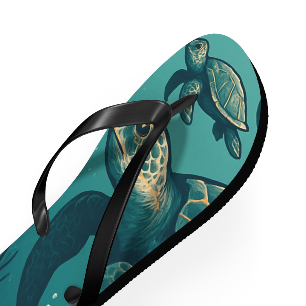 Turtle Print Flip Flops for Beach Lovers