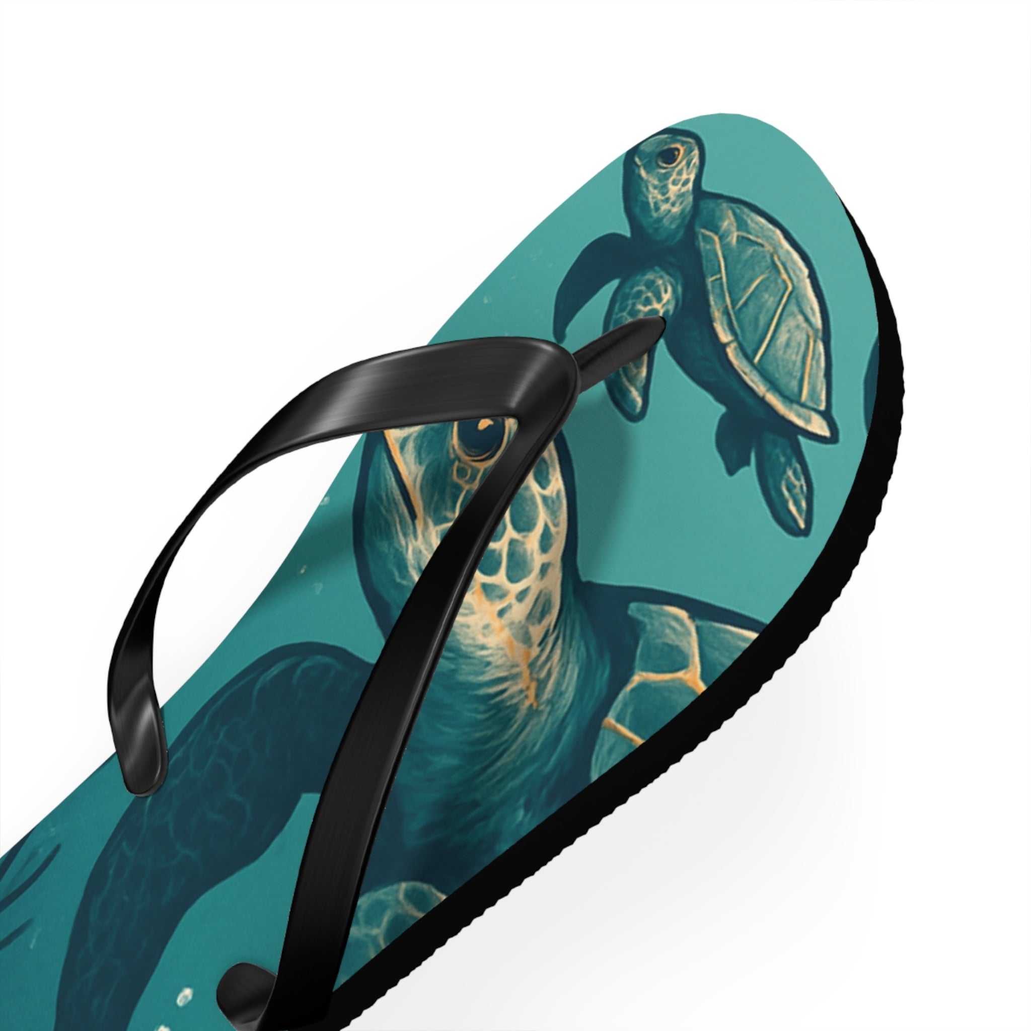 Turtle Print Flip Flops for Beach Lovers