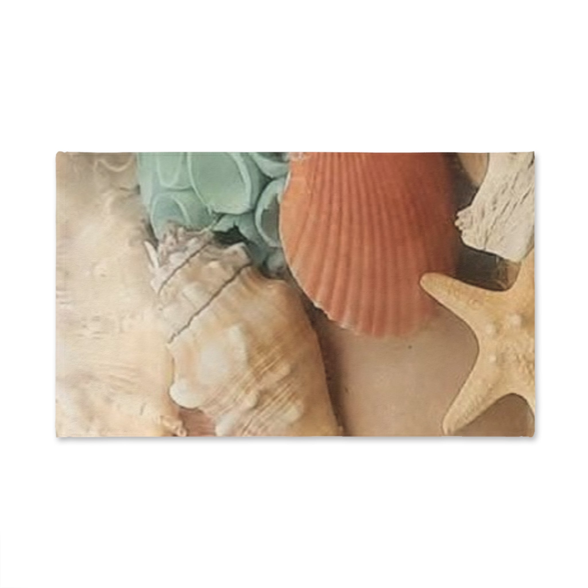 Seashell Beach Hand Towel — Coastal Starfish & Shell Bathroom Towel