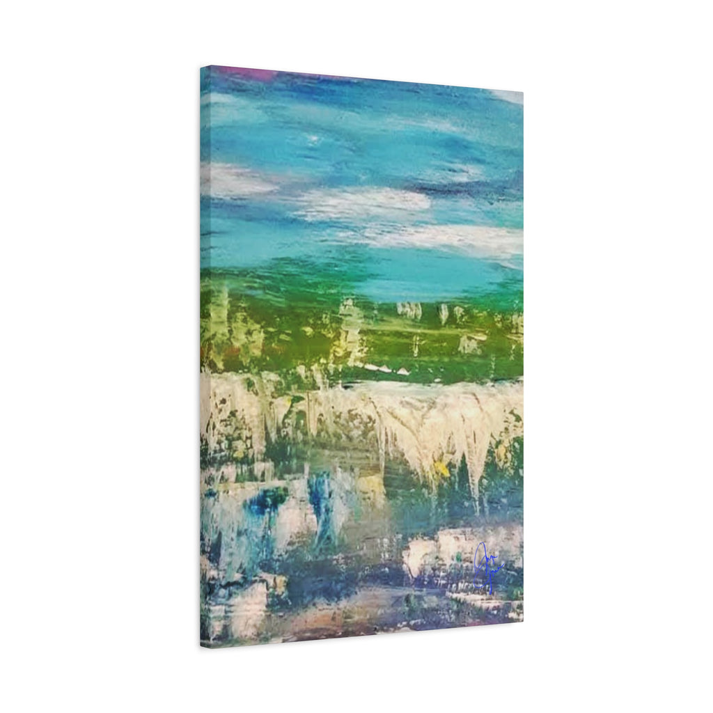 Coastal Abstract Landscape Matte Canvas Print — Stretched 1.25"