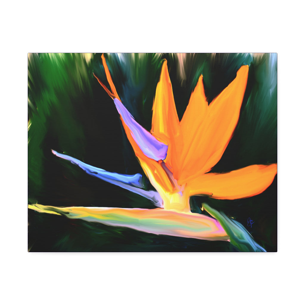Bird of Paradise Floral Canvas Print — Vibrant Tropical Wall Art