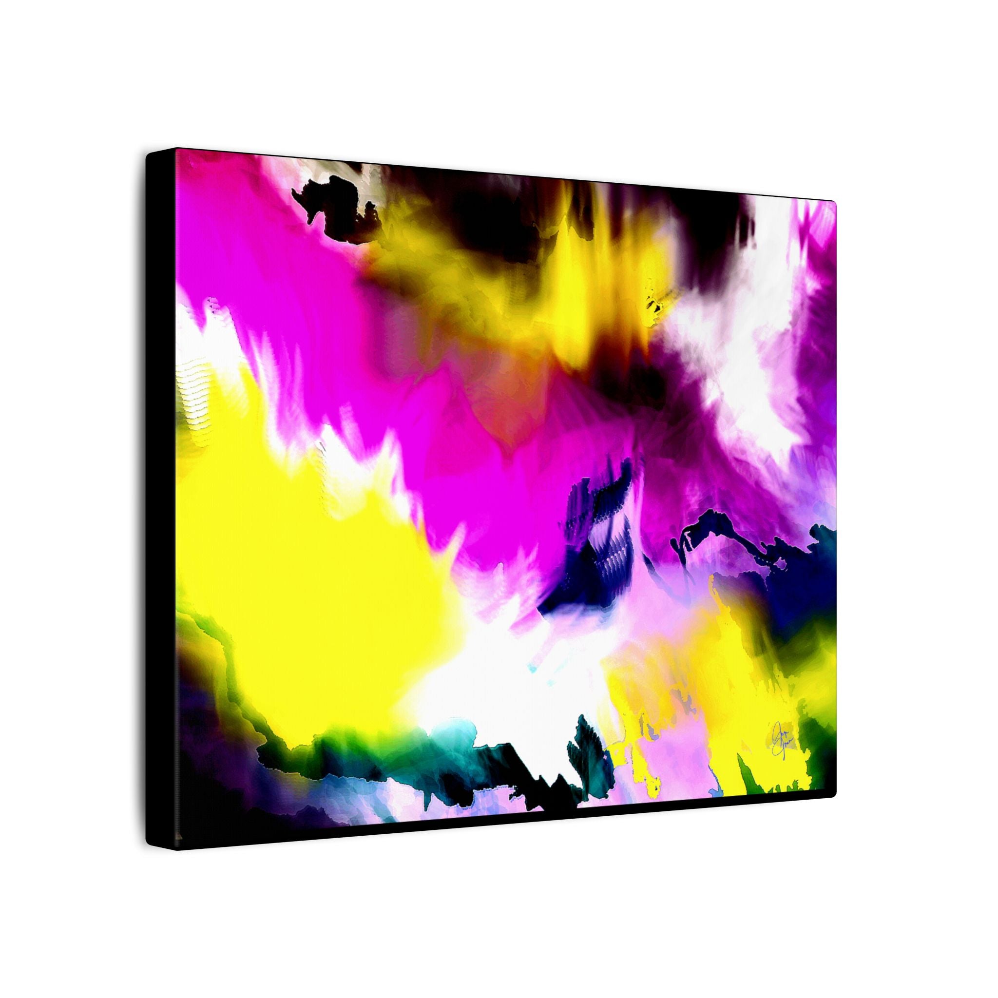 Abstract Color Splash Matte Canvas Wall Art