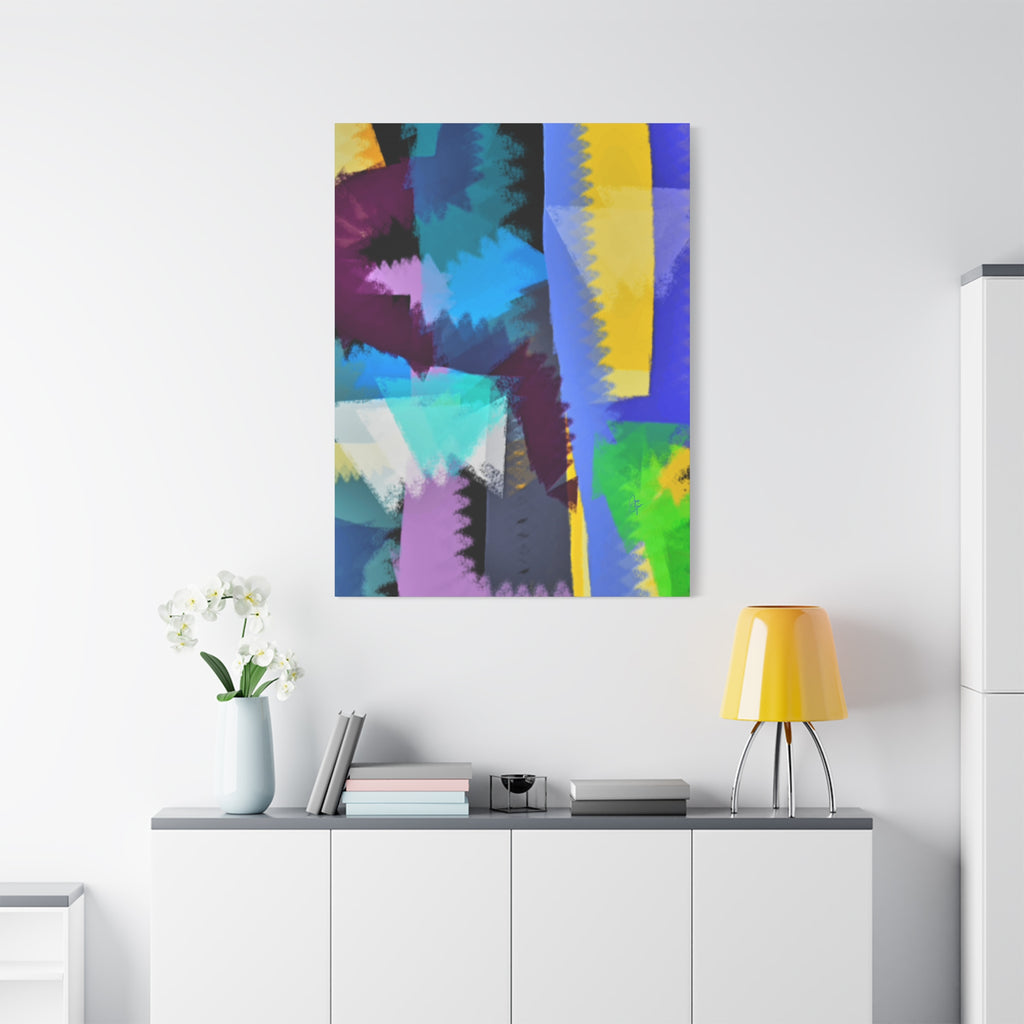 Abstract Color Burst Canvas Print — Vibrant Geometric Wall Art