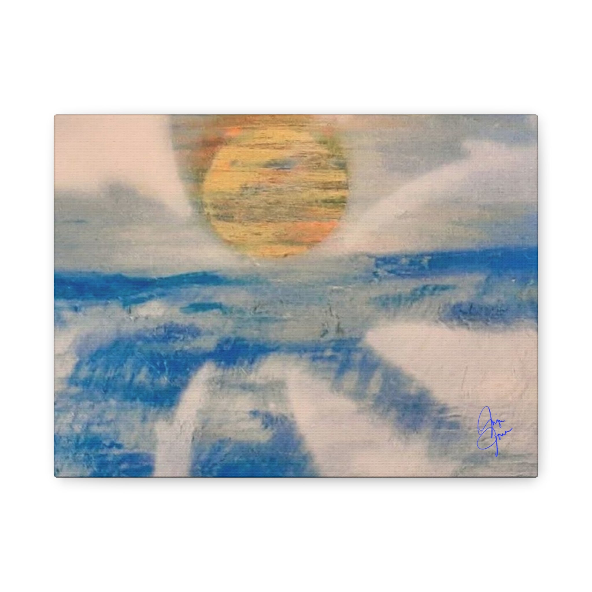 Serene Ocean Sunset Canvas Art