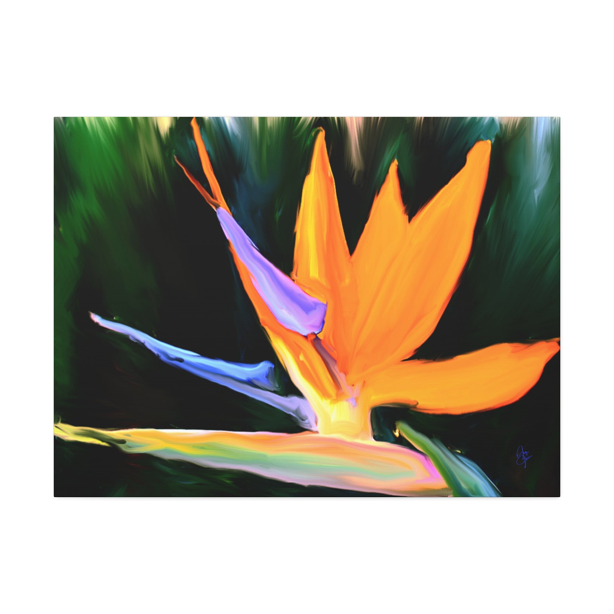 Bird of Paradise Floral Canvas Print — Vibrant Tropical Wall Art
