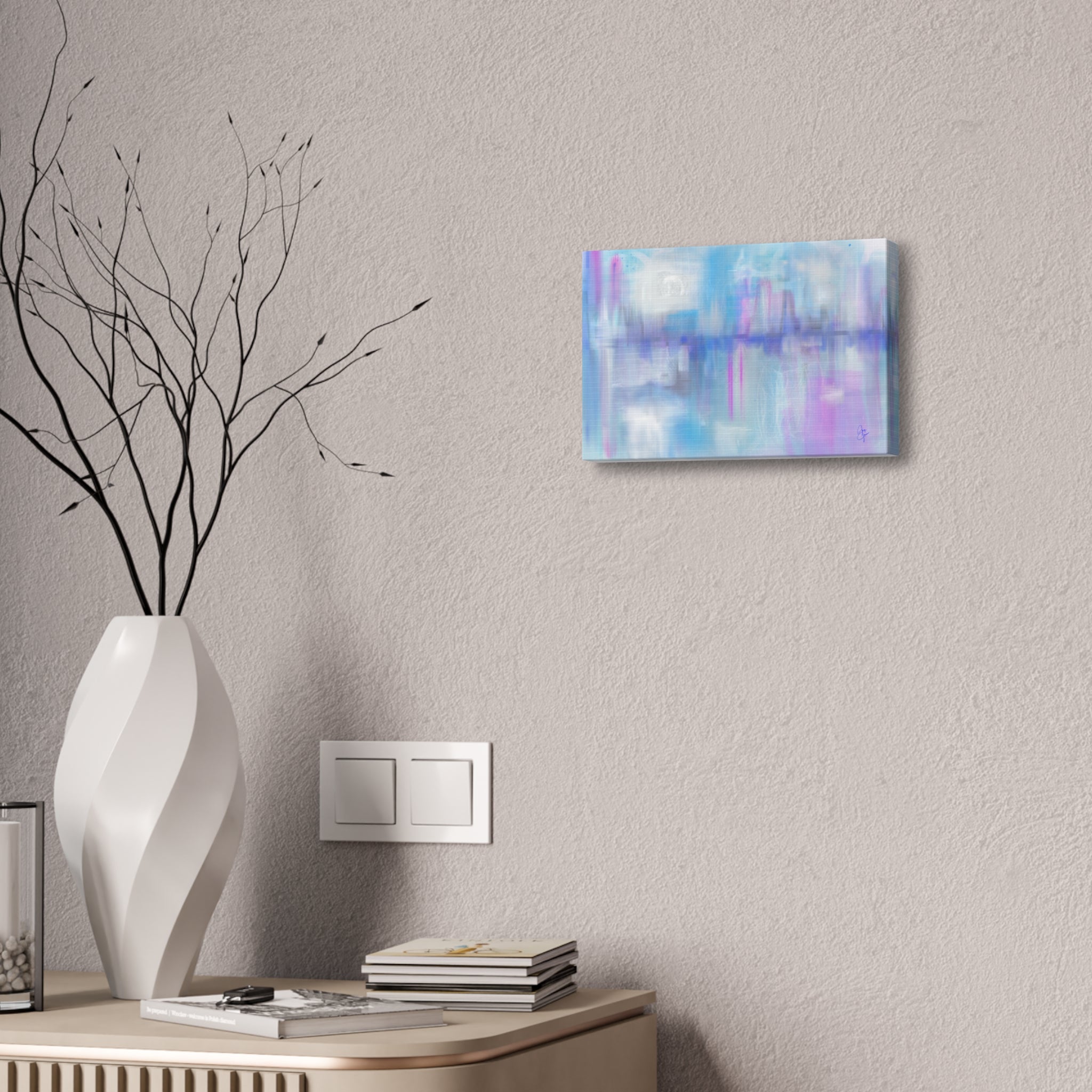 Abstract Pastel Cityscape Canvas Print — Stretched 1.5"