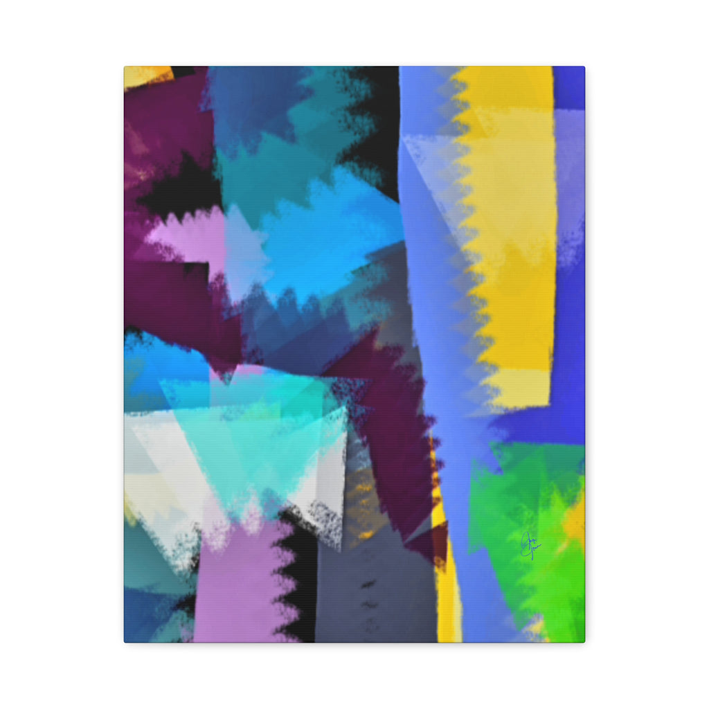 Abstract Color Burst Canvas Print — Vibrant Geometric Wall Art