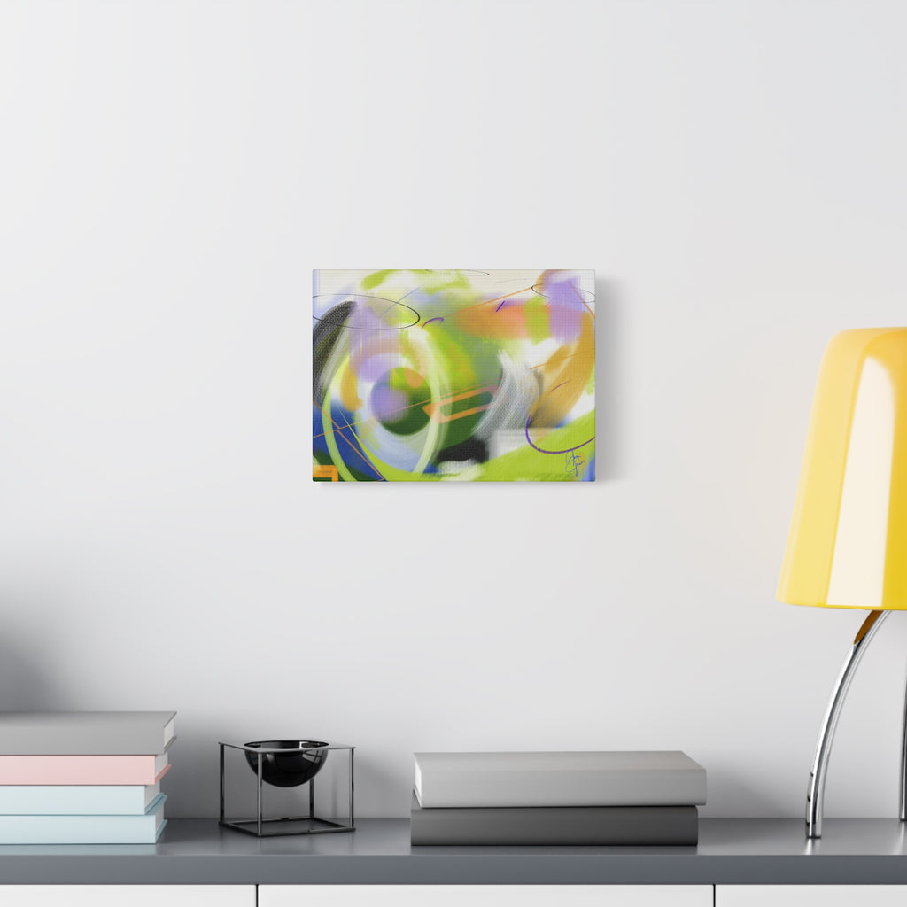 Abstract Color Swirl Matte Canvas Print — Modern Stretched Wall Art