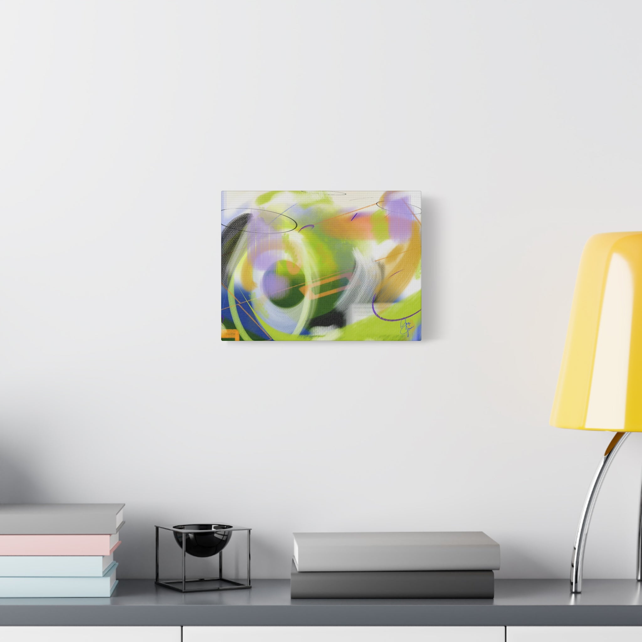 Abstract Color Swirl Matte Canvas Print — Modern Stretched Wall Art