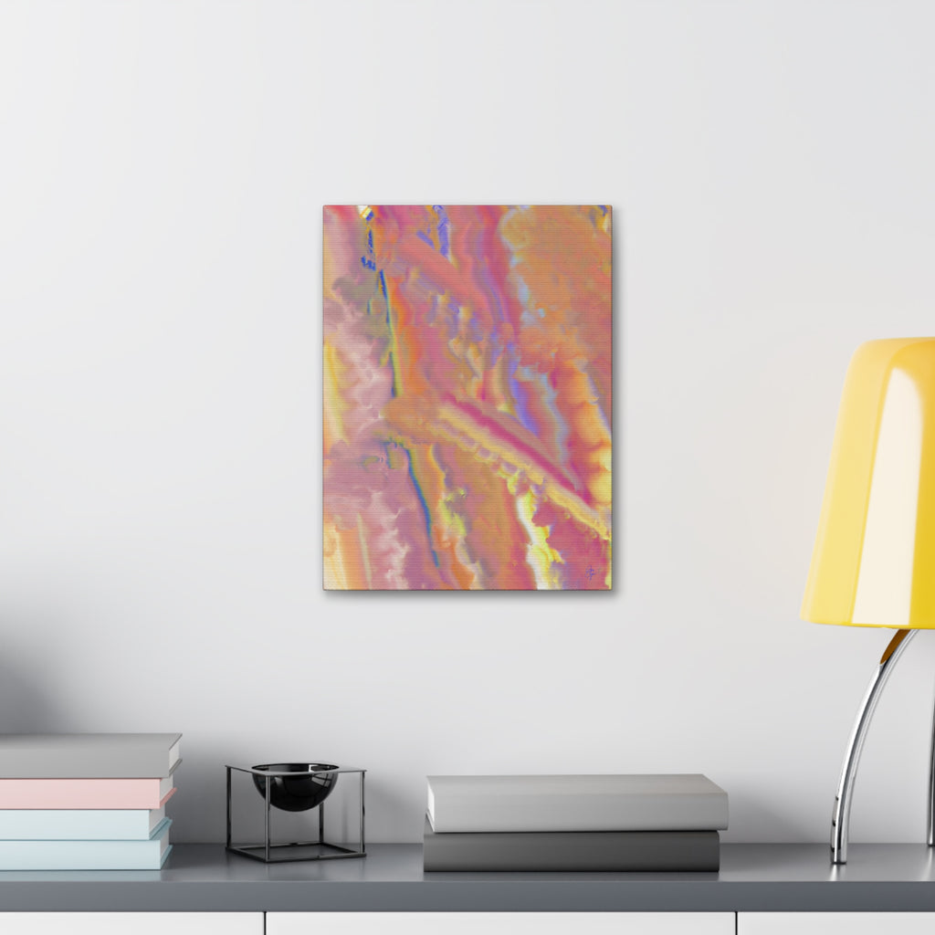 Abstract Sunset Hues Canvas — 1.5" Stretched Wall Art