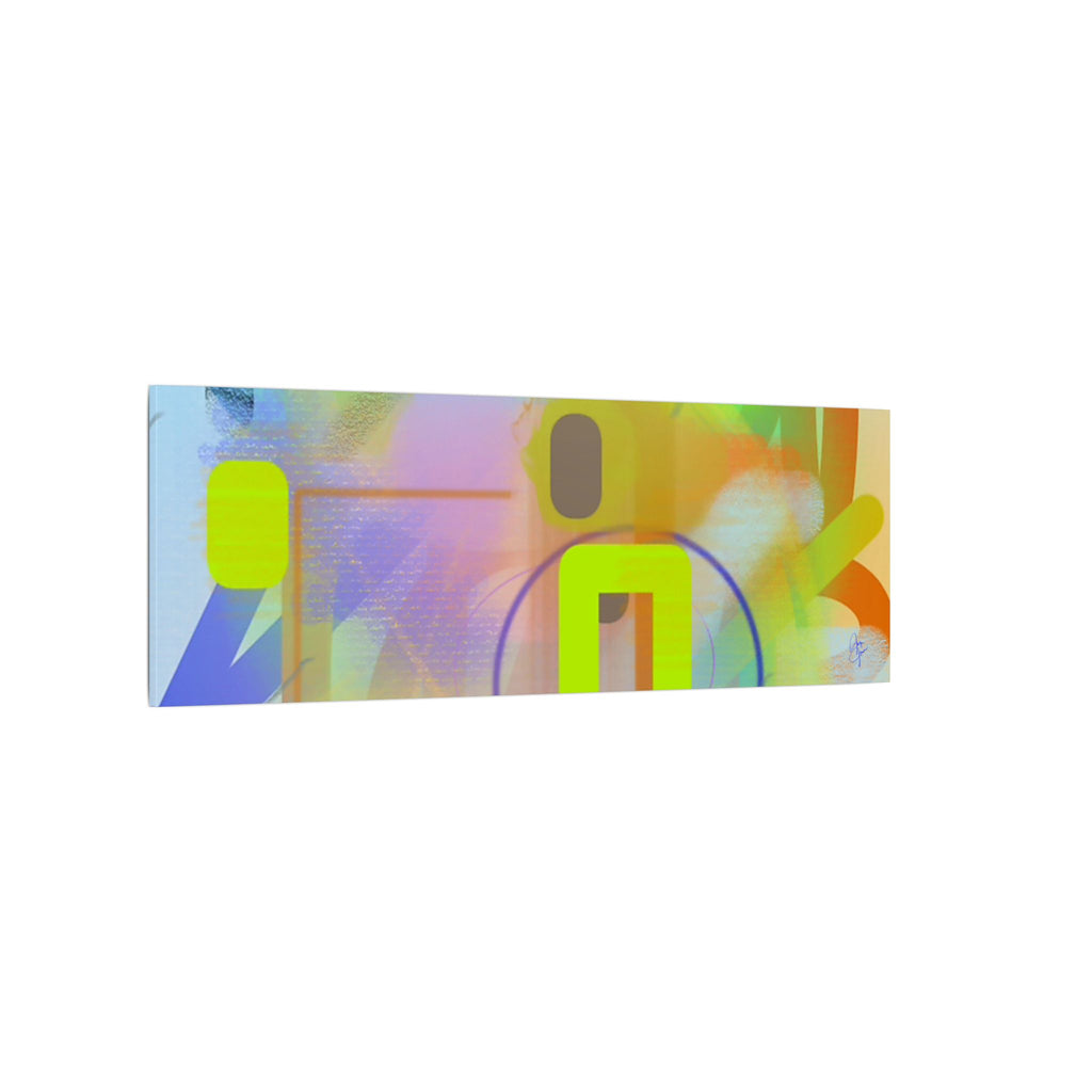 Abstract Color Burst Matte Canvas Print — Vibrant Geometric Wall Art