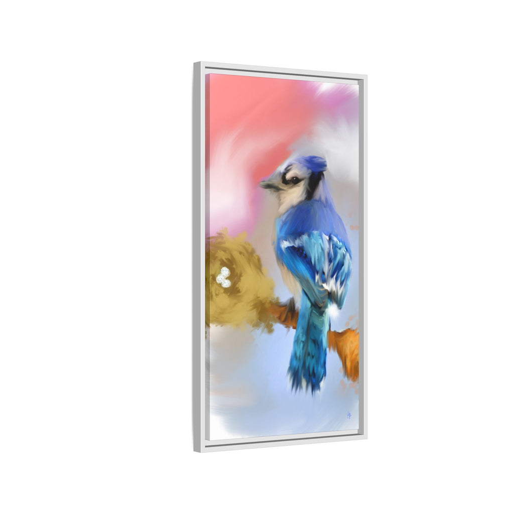 Blue Jay Art Print — Framed Matte Canvas Wall Art
