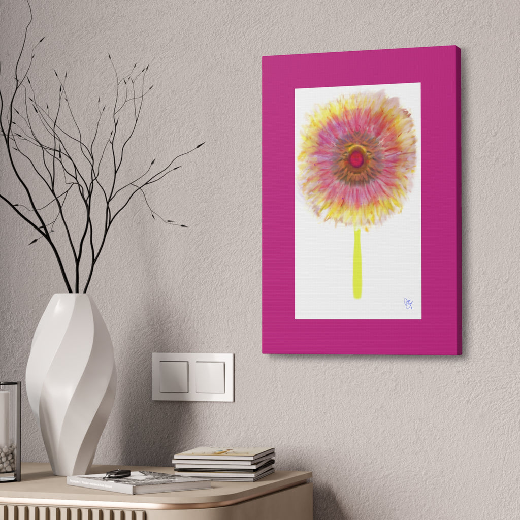 Sunburst Floral Canvas Print – Stretched 1.5'' Wall Art