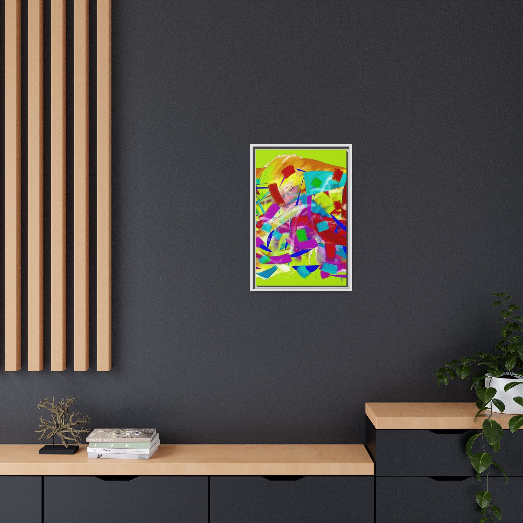 Matte Canvas, Framed (Multi-color)