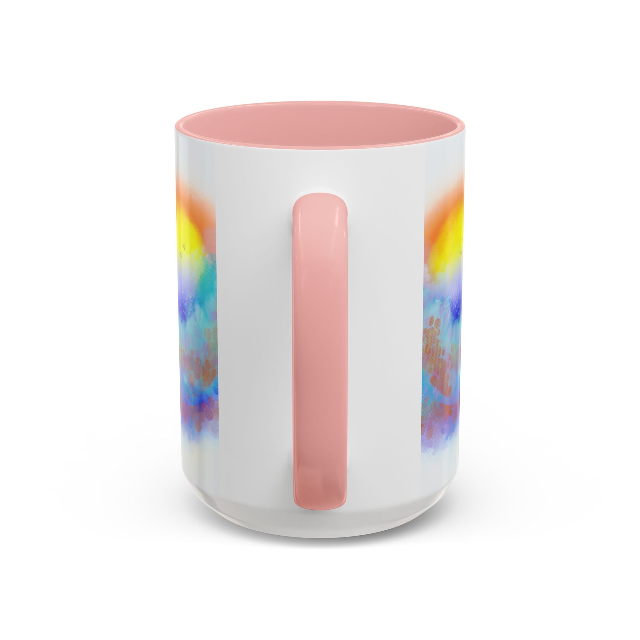 Sunrise Watercolor Accent Coffee Mug — Colorful Ocean Sunrise Art (11/15 oz)