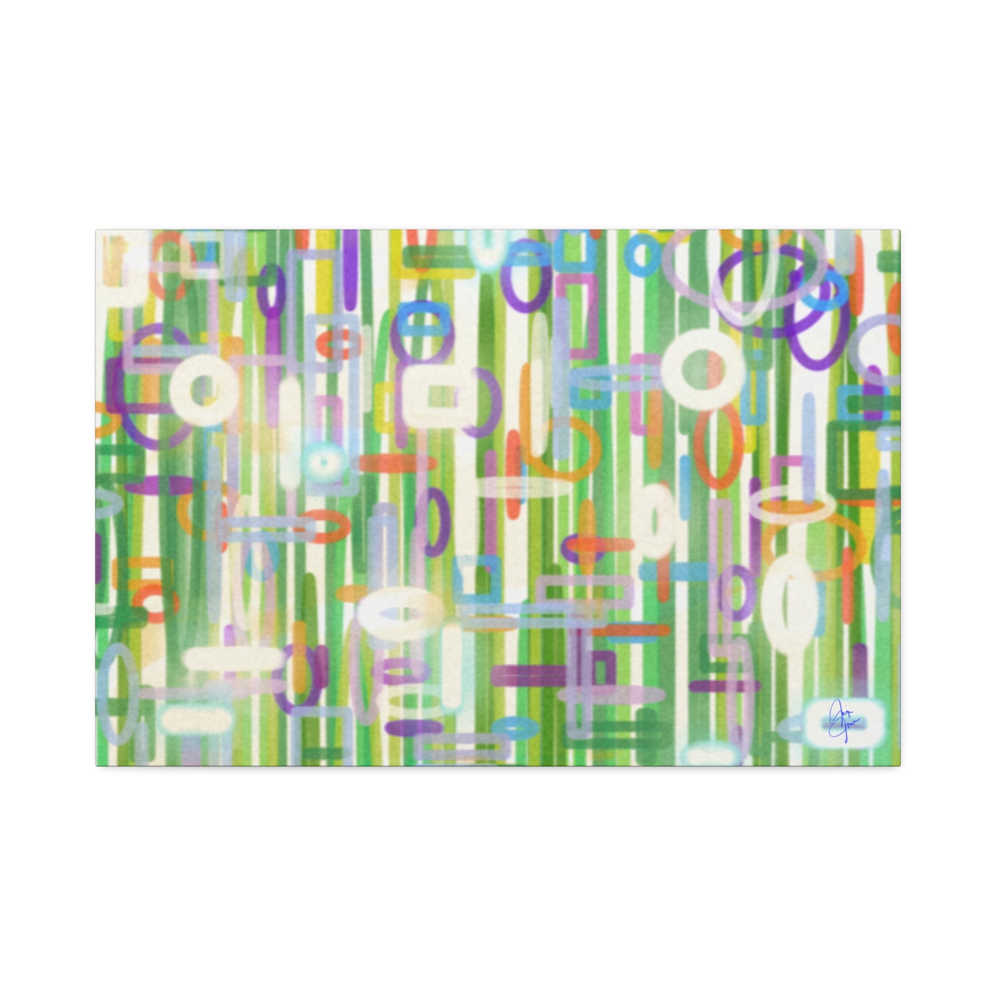 Contemporary Flower Garden Canvas Stretched 1.5"