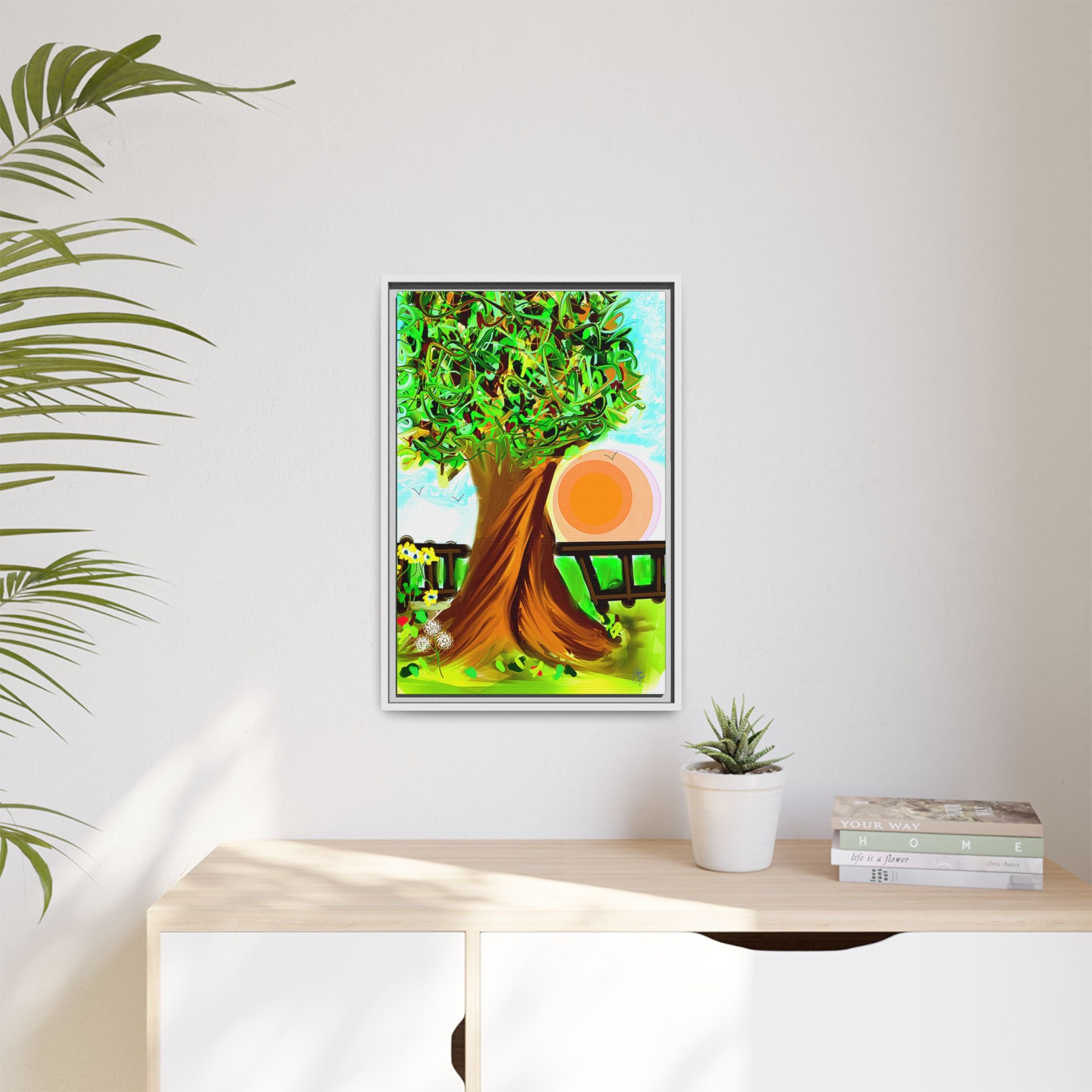 Kid's Favorite Tree Matte Canvas Print — Framed Multi-Color Wall Art