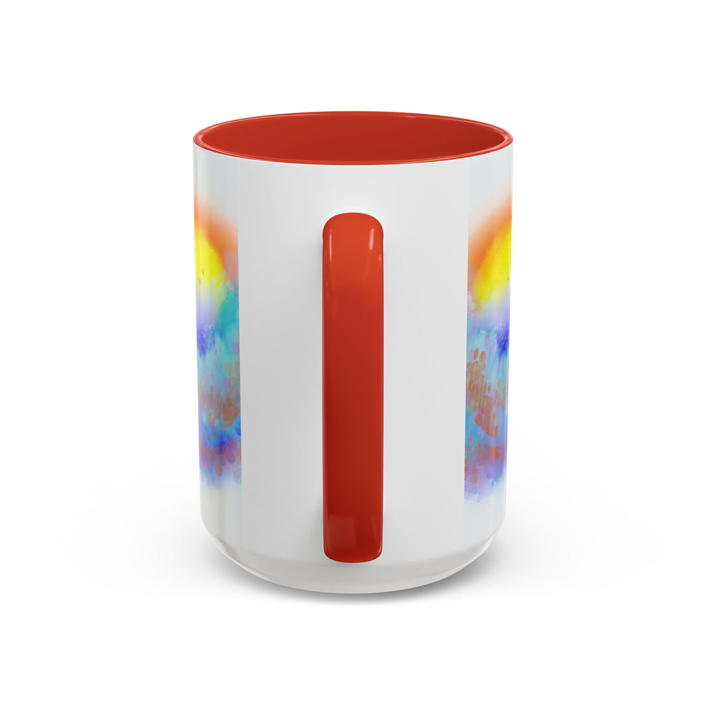 Sunrise Watercolor Accent Coffee Mug — Colorful Ocean Sunrise Art (11/15 oz)