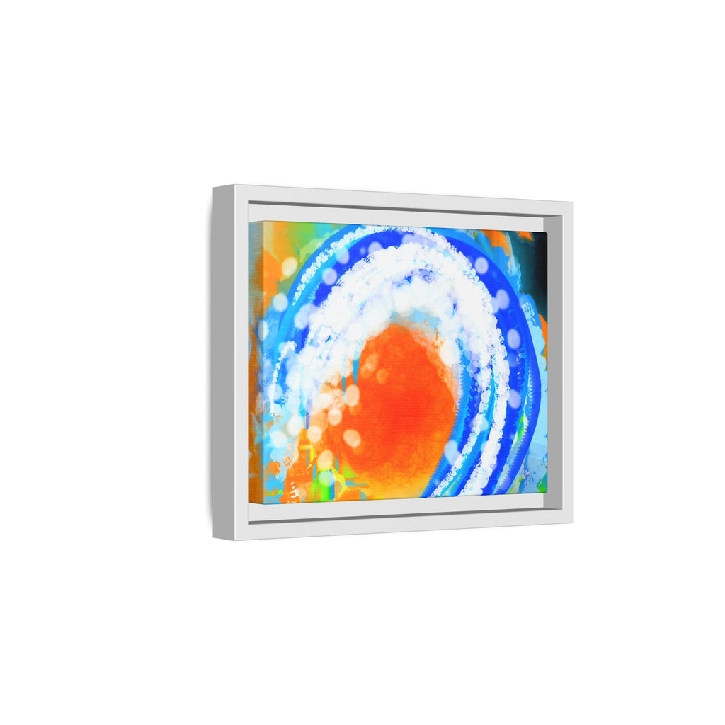 Abstract Ocean Wave Matte Canvas Print — Framed Multi‑Color Wall Art
