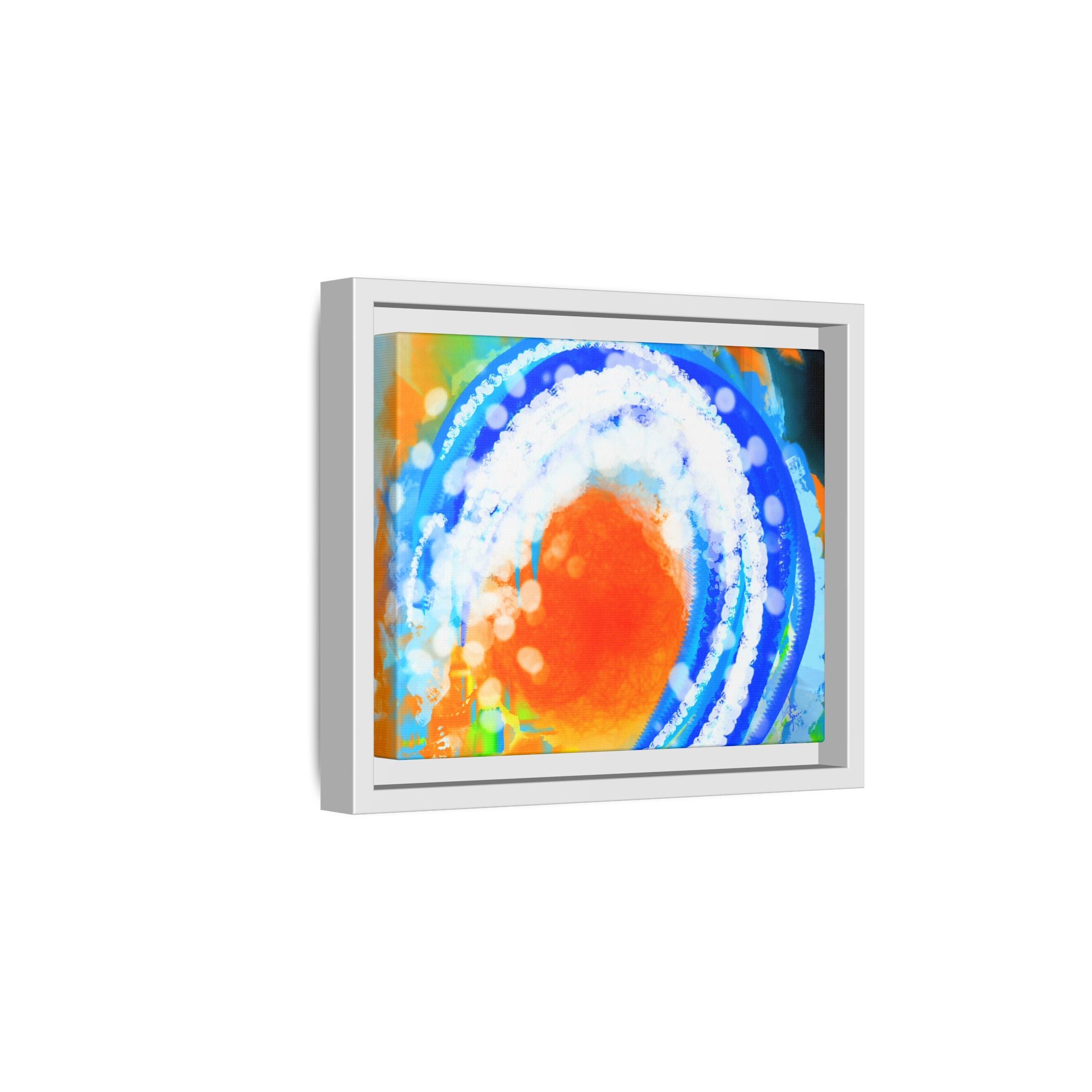 Abstract Ocean Wave Matte Canvas Print — Framed Multi‑Color Wall Art