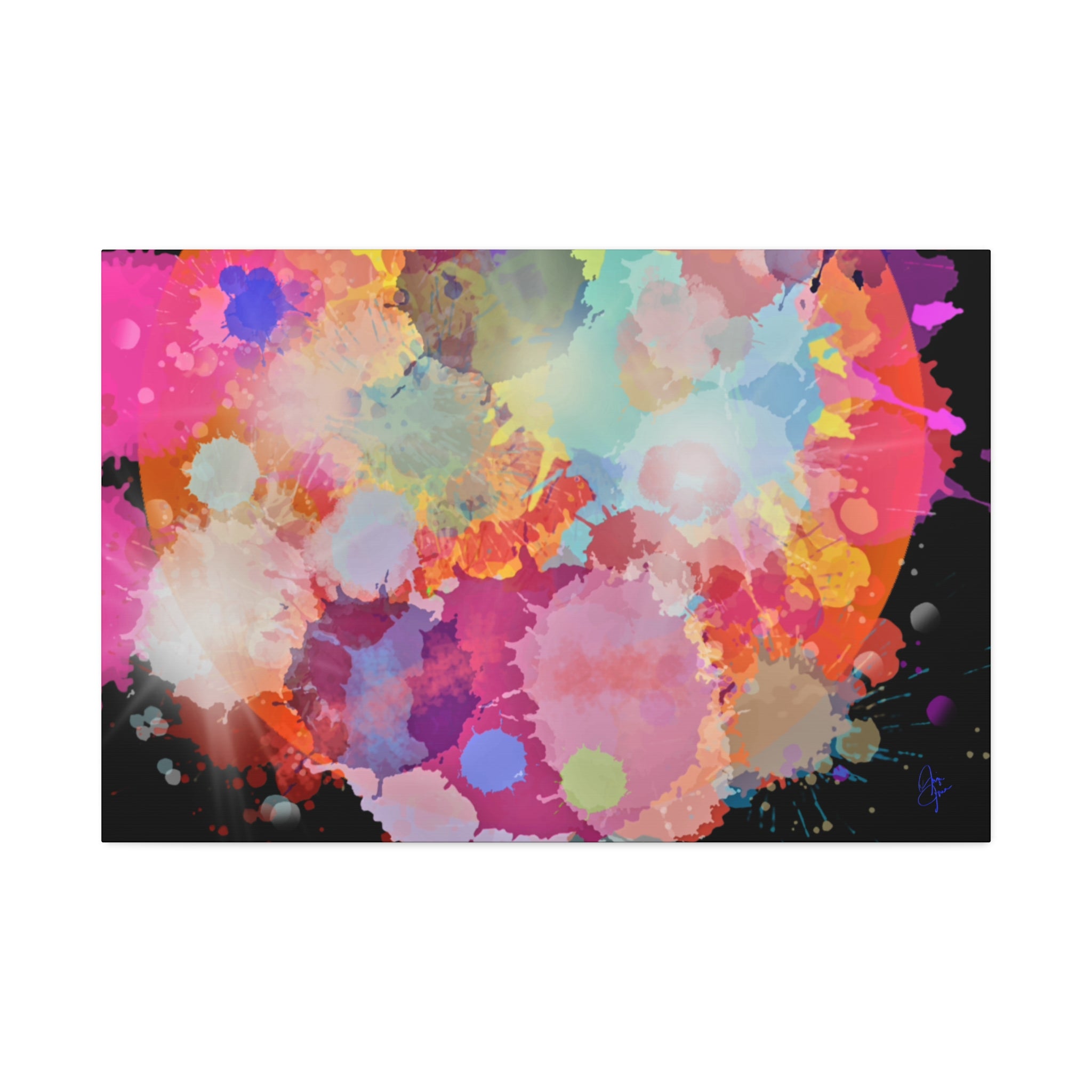 Abstract Color Splash Canvas Print — Vibrant Watercolor Ink Splash Wall Art