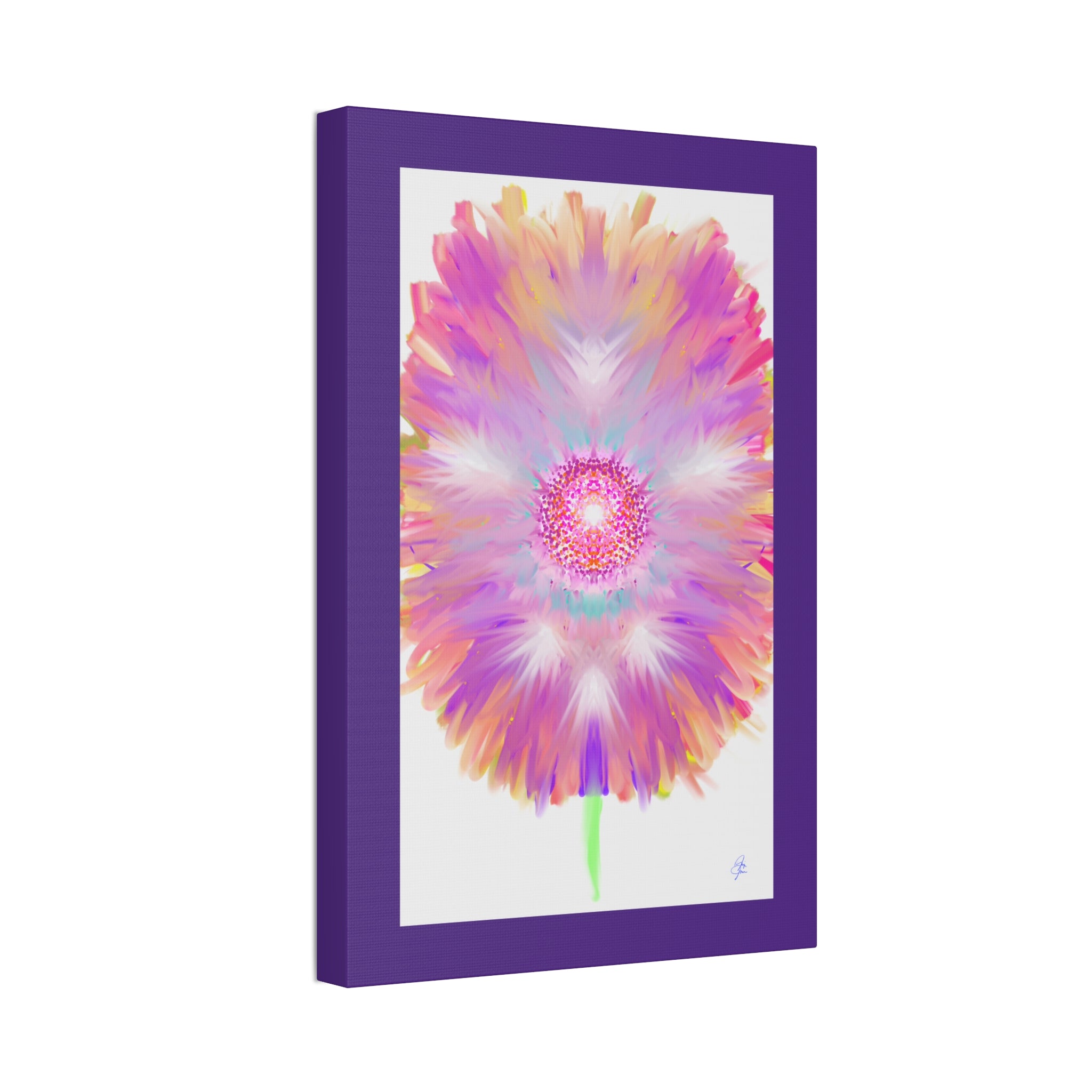 Pink Mandala Abstract Canvas - Stretched 1.5" Wall Art