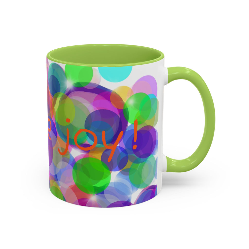 Colorful Bokeh "Choose Joy!" Accent Coffee Mug (11/15oz)