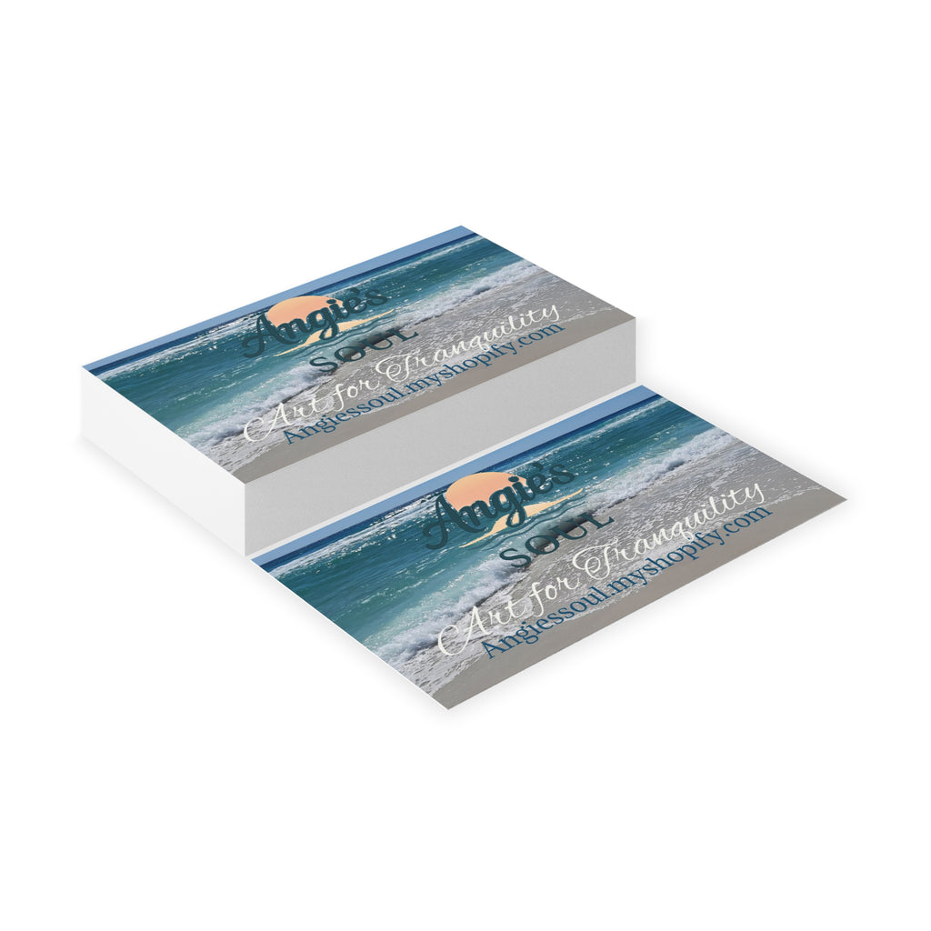 Tranquil Beach Business Cards — 'Art for Tranquility' Professional Cards