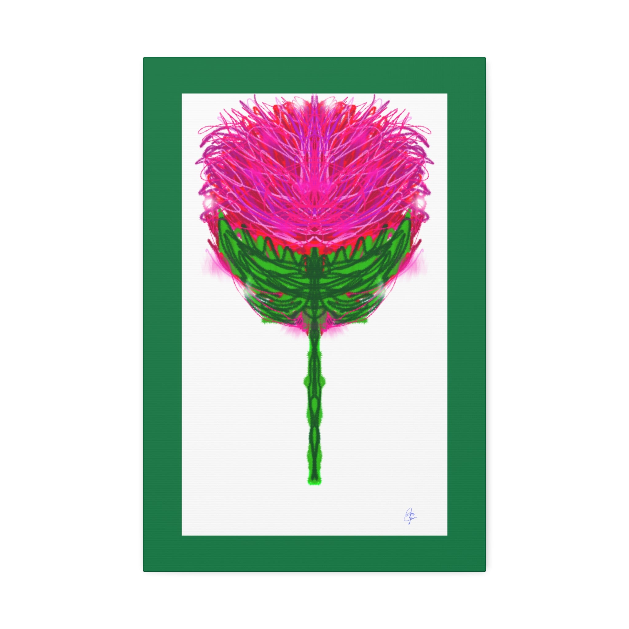 Pink Thistle Canvas Print — Stretched 1.5" Floral Wall Art