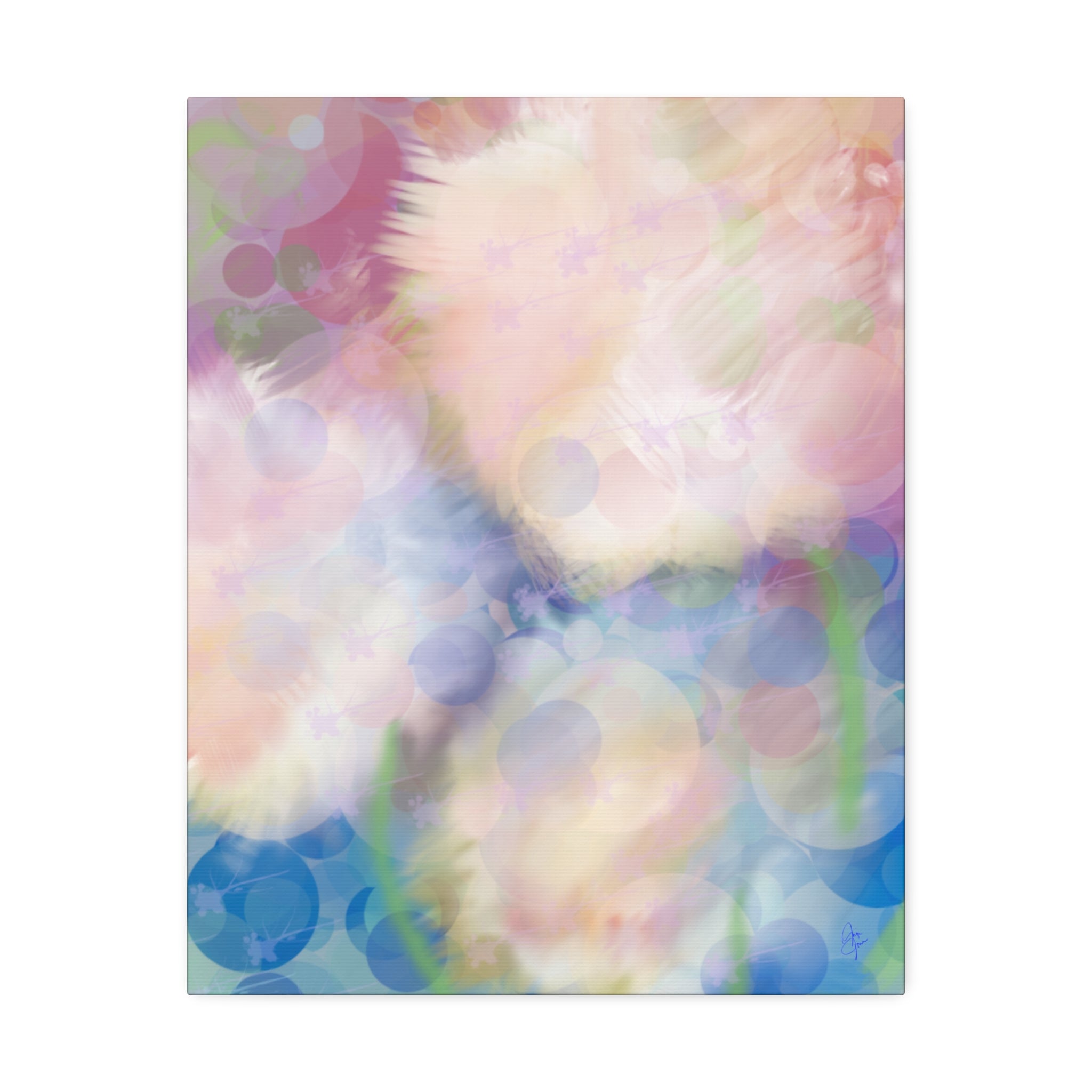 Pastel Abstract Canvas Print — Dreamy Bokeh Wall Art (Stretched 1.5")