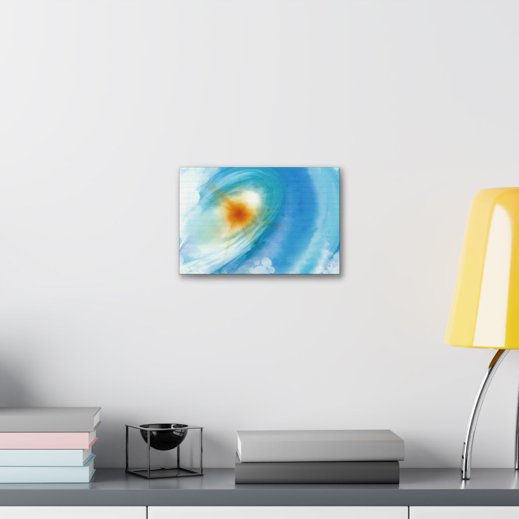 Abstract Ocean Vortex Canvas Print — Blue Swirl Wall Art