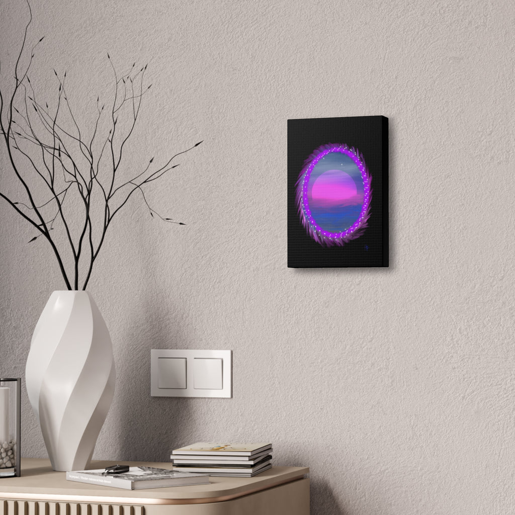 Stretched Canvas - Neon Dream Portal Sunset Wall Art