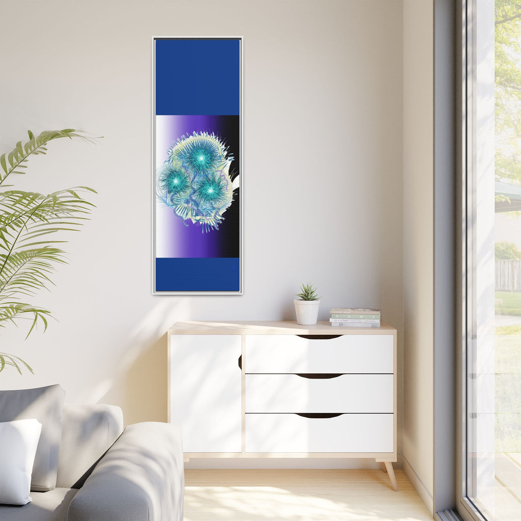 Dandelion Abstract Print Matte Canvas Framed Wall Art
