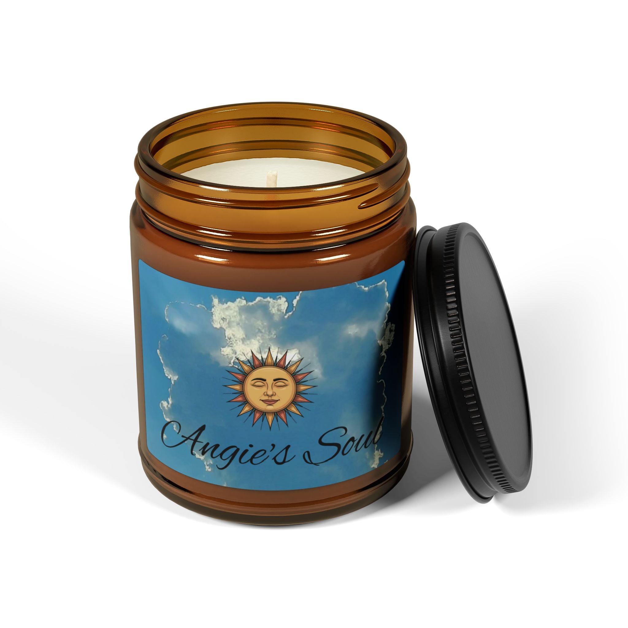 Angie's Soul Scented Soy Candle - Amber Jar, Multi-Size
