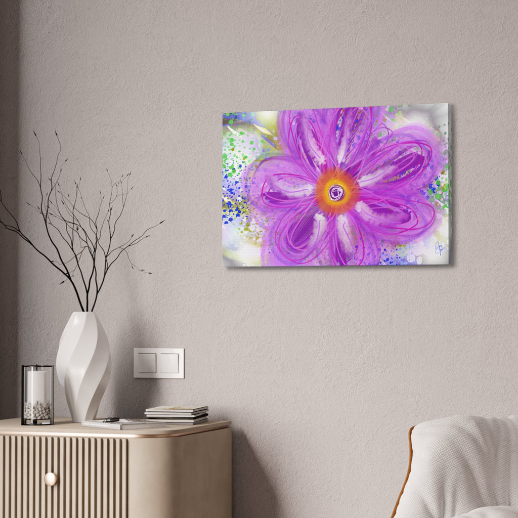 Purple Bloom Floral Canvas - Stretched 1.5" Wall Art
