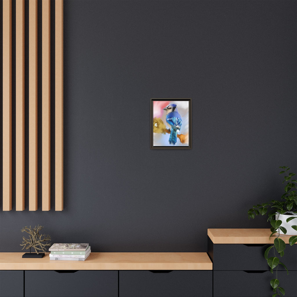 Blue Jay Art Print — Framed Matte Canvas Wall Art