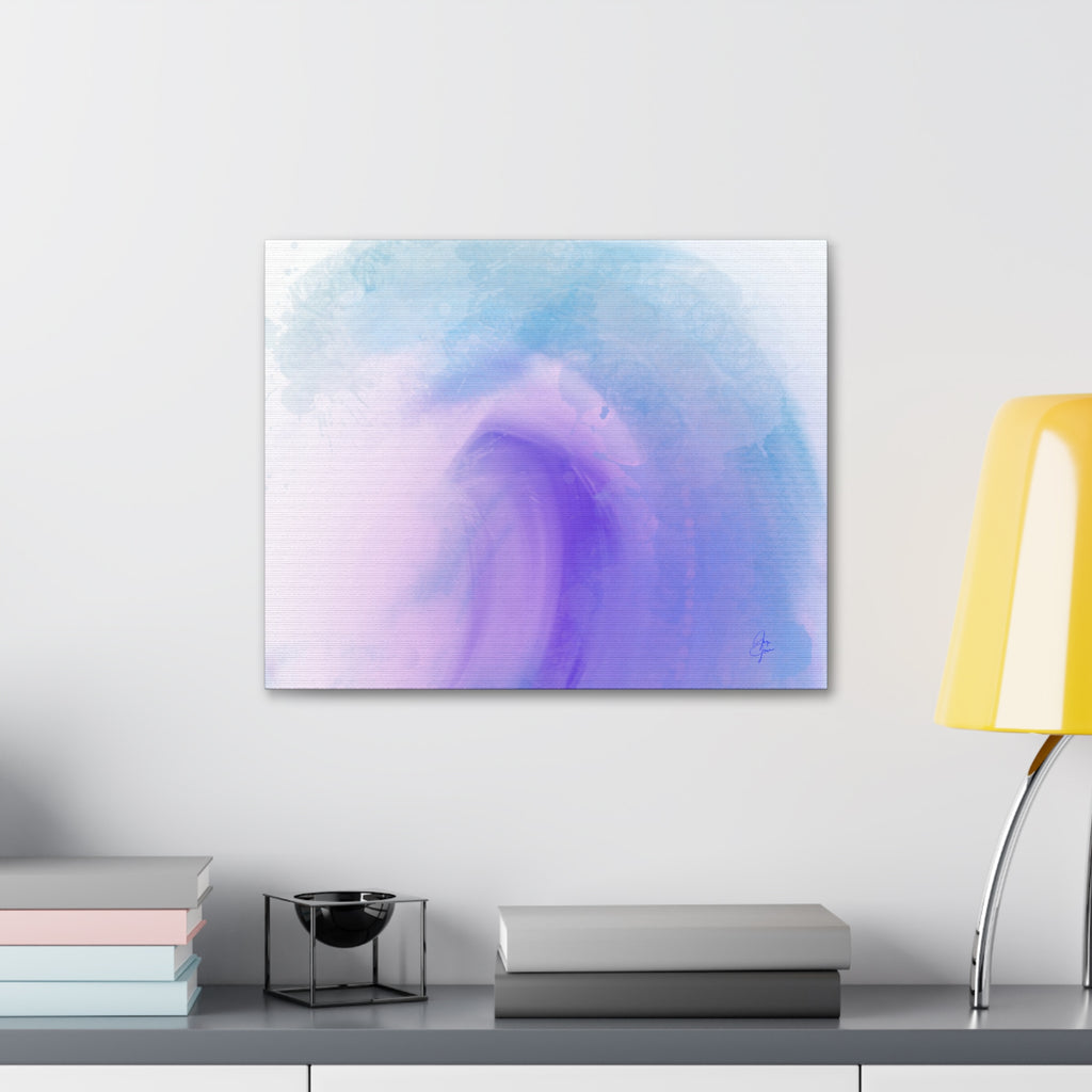 Abstract Lavender Wave Canvas Print — Stretched 1.5"